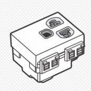 S18CCUE - ổ cắm 3 chấu có màn che 16A