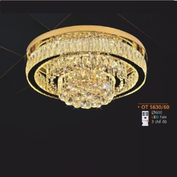 AD - OT S630/60: Đèn áp trần LED Phale - KT: Ø600mm - Đèn LED đổi 3 màu