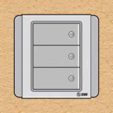 S66DGM3- Contac ba 2 chiều phím lớn có da quang 10A