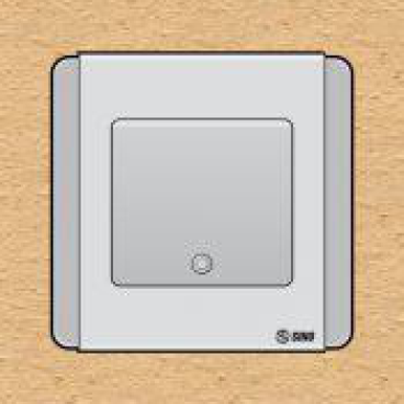 S66DGN1 - contac đơn 1 chiều phím lớn có đèn LED xanh 10A