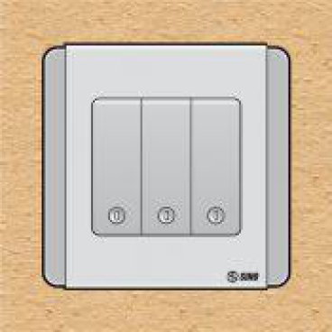 S66SDG3- contac ba 1 chiều phím lớn có dạ quang 10A