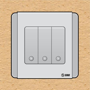 S66SDGMN3- contac ba 2 chiều phím lớn có đèn LED xanh 10A