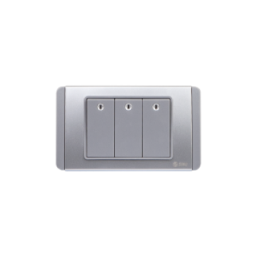 S68DGMN3 - Contac ba 2 chiều phím lớn có đèn LED xanh 10A