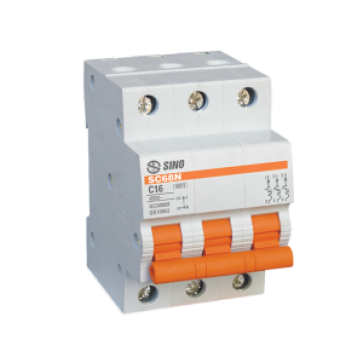 SC68N/C3016: CB 3P ( 3 cực) 16A, 6kA,  415VAC