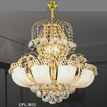 S - CPL 3013: Đèn chùm Phale - 64 hạt Phale -  KT: Ø500mm x H550mm - Đèn chân E14 x 8 bóng + LED SMD