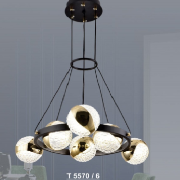SN - T 5570: Đèn thả  LED 6 bóng - KT: Ø450 x H1000mm -  Đèn LED 150W đổi 3 màu