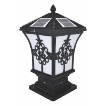SOLAR - 35: Đèn gắn đầu trụ NLMT - KT: Mái 250mm - Đế: 195mm x H440mm - Đèn LED 5W