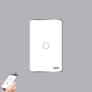 SWW1/SC: Mặt 1 Công tắc trắng viền bạc