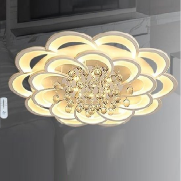 OT42T20: Đèn áp trần LED tròn 20 cánh, hạt Phale  - KT:  Ø1000mm x H180mm - Đèn LED đổi 3 màu - Remote