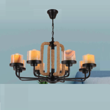 VE - T- 8789/8: Đèn chùm Cafe 8 tay - KT: Ø550mm x H700mm - Bóng đèn E27 x 8 bóng