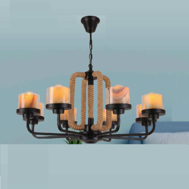 VE - T- 8789/8: Đèn chùm Cafe 8 tay - KT: Ø550mm x H700mm - Bóng đèn E27 x 8 bóng