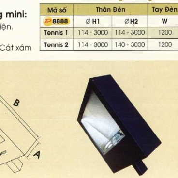 Tennis 1-8888: Chóa đèn sân tennis/sân banh Mini số 2
