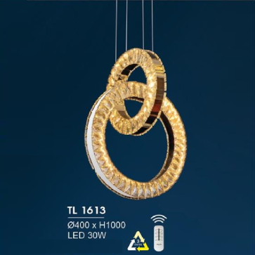 HF - TL - 1613: Đèn thả 2 vòng LED Phale - KT: Ø400mm x H1000mm - Đèn LED đổi 3 màu - Remote
