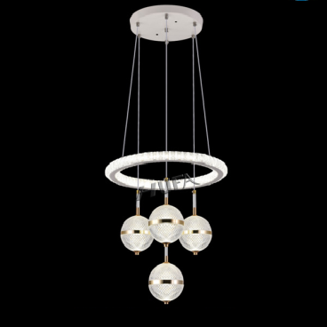 HF - T6366 - 4: Đèn thả LED - KT: Ø 400mm *H1000mm - Đèn LED 40W đổi 3 màu