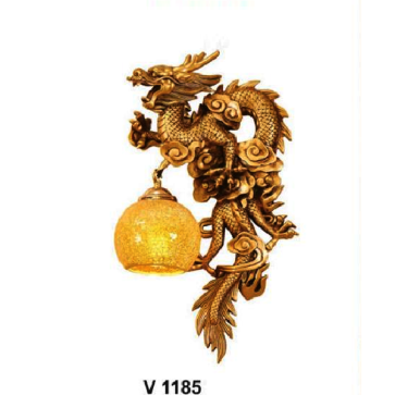 SN - V 1185:  Đèn gắn tường 1 bóng hình rồng B - KT: Ø330mm x H510mm - Bóng đèn E27 x 1