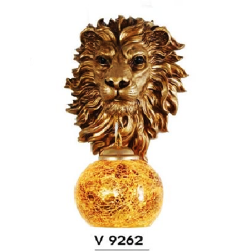 HF - V  9262: Đèn gắn tường 1 bóng, hình đầu sư tử - KT: L210mm x H380mm - Đèn chân E27 x 1 bóng