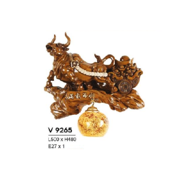 HF - V  9265: Đèn gắn tường 1 bóng - KT: L500mm x H480mm - Đèn chân E27 x 1 bóng