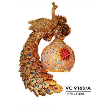 HF - VC 9163/A: Đèn gắn tường 1 bóng, hình Chim Phụng - KT: L270mm x H430mm - Đèn  E27 x 1 bóng