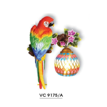 HF - VC  9175/A: Đèn gắn tường 1 bóng, hình chim két  - KT: L280mm x  H400mm - Đèn  E27 x 1 bóng