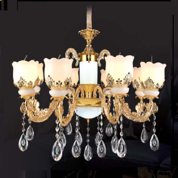 VE - CN - 3075/8: Đèn chùm nến 8 tay - KT: Ø800mm x H650mm - Đèn nến chân E14 x 8 bóng + Đèn LED