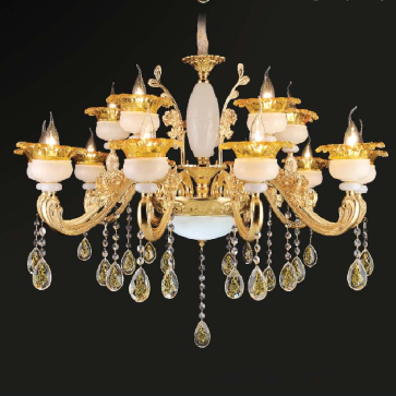 VE - CN - 3076/15: Đèn chùm nến 15 tay - KT: Ø980mm x H700mm - Đèn nến chân E14 x 15 bóng