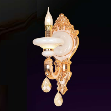 VE - VN - 5021/1: Đèn vách nến chao đá - KT: L140mm x H450mm - Đèn E14 x 1 bóng