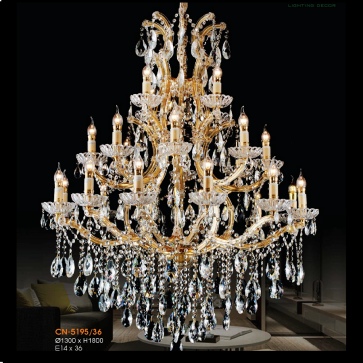 VE - CN - 5195/24: Đèn chùm Phale nến 24  tay - KT: Ø1000mm x H1300mm - Đèn nến chân E14 24 x 19 bóng