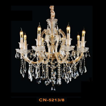 VE - CN - 5213/8: Đèn chùm Phale nến 8 tay - KT: Ø750mm x H700mm - Đèn nến chân E14 8 bóng