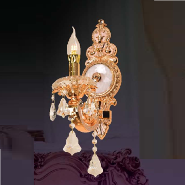 VE - VN - 8037/1: Đèn vách nến chén thủy tinh - KT: L150mm x H450mm - Đèn E14 x 1 bóng