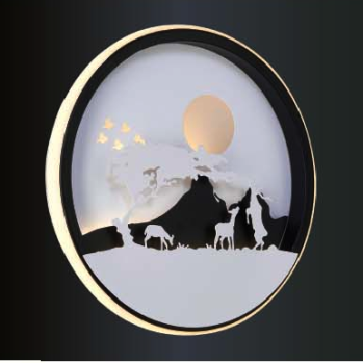 VE - V -  8331: Đèn gắn tường LED - KT: L245mm x H245mm - Đèn LED ánh sáng đổi 3 màu