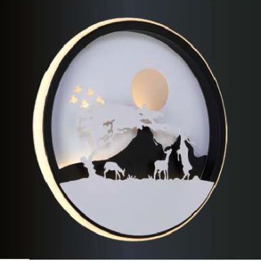 VE - V -  8331: Đèn gắn tường LED - KT: L245mm x H245mm - Đèn LED ánh sáng đổi 3 màu