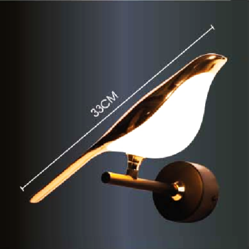 VE - V - 9008/1A: Đèn gắn tường LED - KT: L330mm x 80mm - Đèn LED ánh sáng vàng 3000K