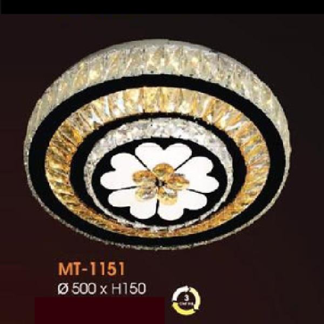 VE - MT -1151:  Đèn áp trần vuông LED - KT:  Ø500mm x H150mm - Đèn LED  đổi 3 màu