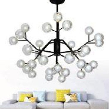 VE - T 1043/33B: Chùm bi LED COB 3W*33 bóng, KT: Ø850mm*H1000mm