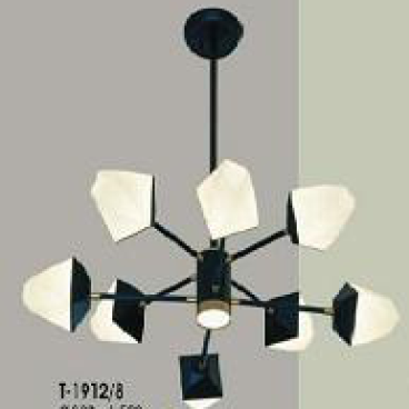 VE - T- 1912/8: Đèn chùm LED 8 bóng đổi 3 màu, KT: Ø800mm *H530mm