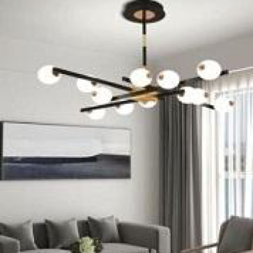 VE - T 7718/12: Chùm LED đổi 3 màu 12 bóng, KT: Ø850mm*H400mm