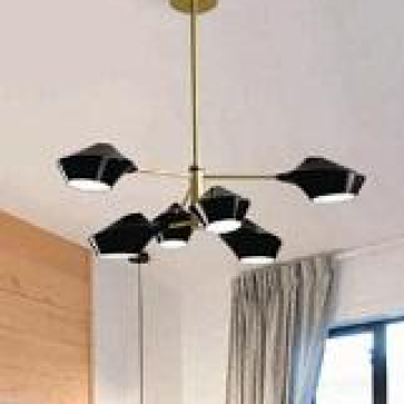 VE-T-8098/6B : Đèn chùm 6 bóng , KT: Ø1000m*H700mm, đèn E14*6 bóng tính riêng