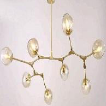 VE-T-882/8 : Đèn chùm bi màu trà 8 bóng , KT: Ø1100m*H1000mm, đèn E27*8 bóng tính riêng