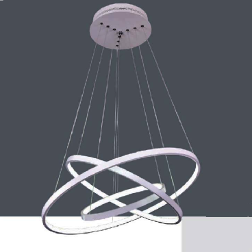 VE - T - 7058/3: Đèn thả 3 vòng LED - KT: Ø(300+500+700)mm - Đèn LED ánh sáng đổi 3 màu