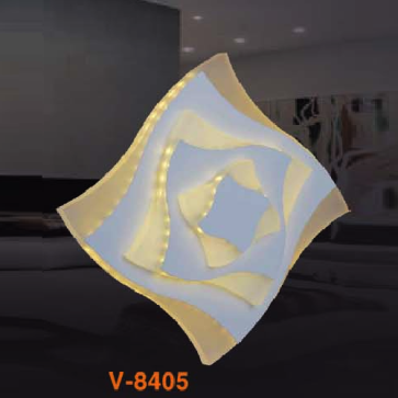 VE - V - 8405: Đèn gắn tường LED - KT: L200mm x H200mm - Đèn LED ánh sáng đổi 3 màu