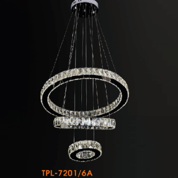 VE - TPL - 7201/6A: Đèn thả 3 vòng LED Phale -KT: Ø(480+340+190)mm - Đèn LED đổi 3 màu - Remote
