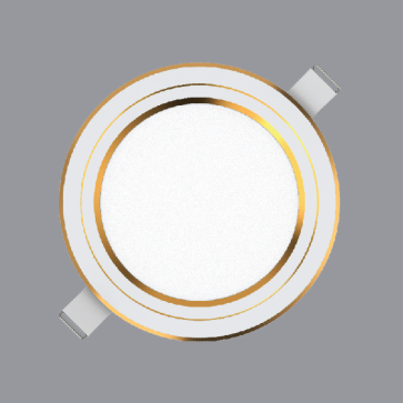 Đèn LED âm trần viền vàng 9W - Size nhỏ