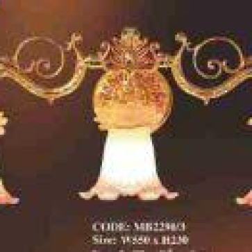 VIR - CODE: 2290/3: Đèn tường 3 bóng thân đồng thau, KT: W550mm*H230mm