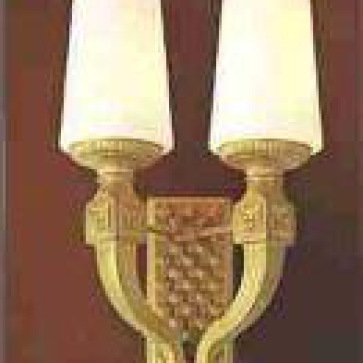 VIR - MB - 514/2: Đèn tường 2 bóng chao thủy tinh, KT: Ø430mm*200mm*200mm