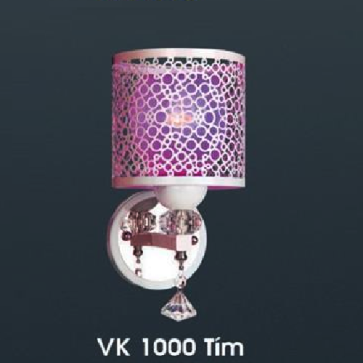 HF - V 1000 Tím: Đèn gắn tường đơn, chao màu - KT: L140mm x W200mm x H260mm - Bóng đèn E27 x 1 bóng