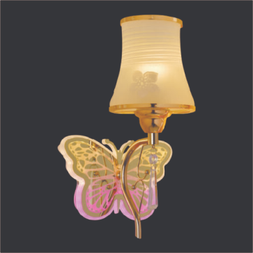 HF - VK 3052/1: Đèn gắn tường đơn, đế đèn LED - KT: L200mm x W160mm x H330mm - Bóng đèn E27 x 1 + LED 5W