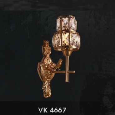 HF - VK 4667: Đèn gắn tường đơn - KT: L120mm x W156mm x H300mm  - Bóng đèn E27 x 1