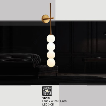 35 - VK123: Đèn gắn tường LED - KT: L100mm x W150mm x H650mm - Đèn LED đổi 3 màu