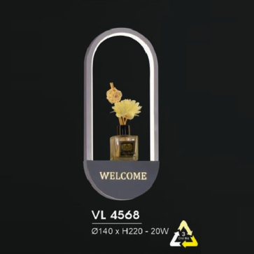 HF - VL 4568: Đèn gắn tường LED - KT: Ø140mm x H220mm - Đèn  LED 20W ánh sáng đổi 3 màu
