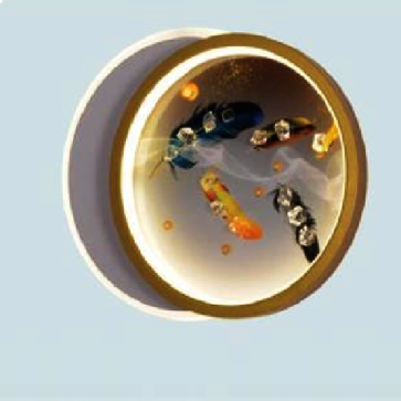 HF - VL  4571: Đèn gắn tường LED - KT: Ø230mm x H230mm - Đèn  LED 30W ánh sáng đổi 3 màu